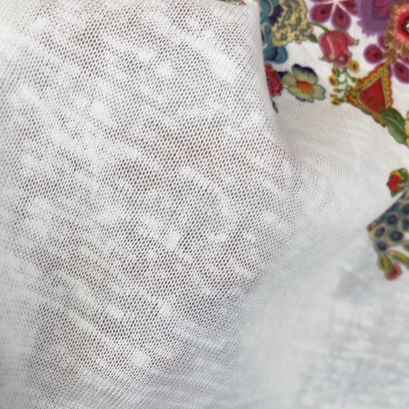 Desigual Womens Top Small Long Sleeve Boho Festival Mandala Sheer Back Artsy‎ - Picture 4 of 14